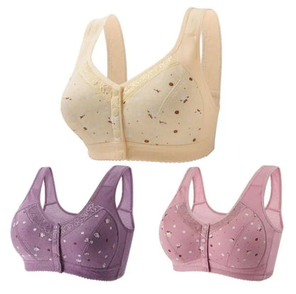 Imported Front Open Button Bra for Women | Easy Wear Support Bra | Multi Colors & Elegant Designs