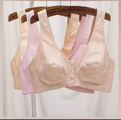 Imported Front Open Button Bra for Women | Easy Wear Support Bra | Multi Colors & Elegant Designs